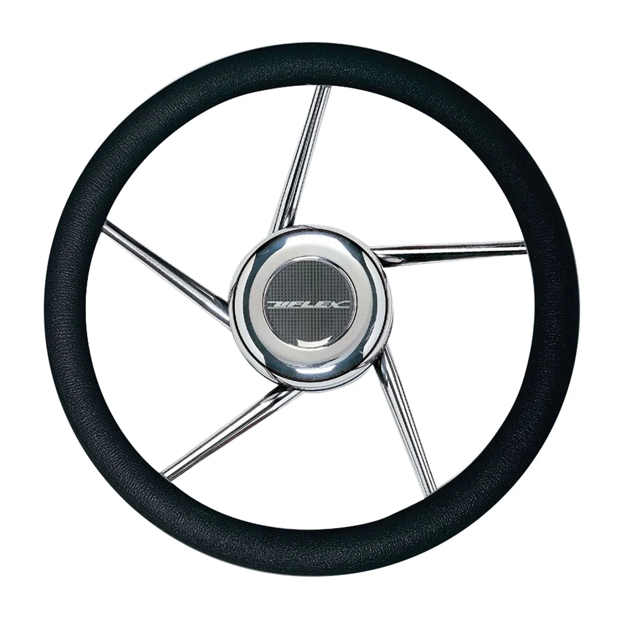 Uflex V01 Non-Magnetic Stainless Steel Steering Wheel - Black - V01