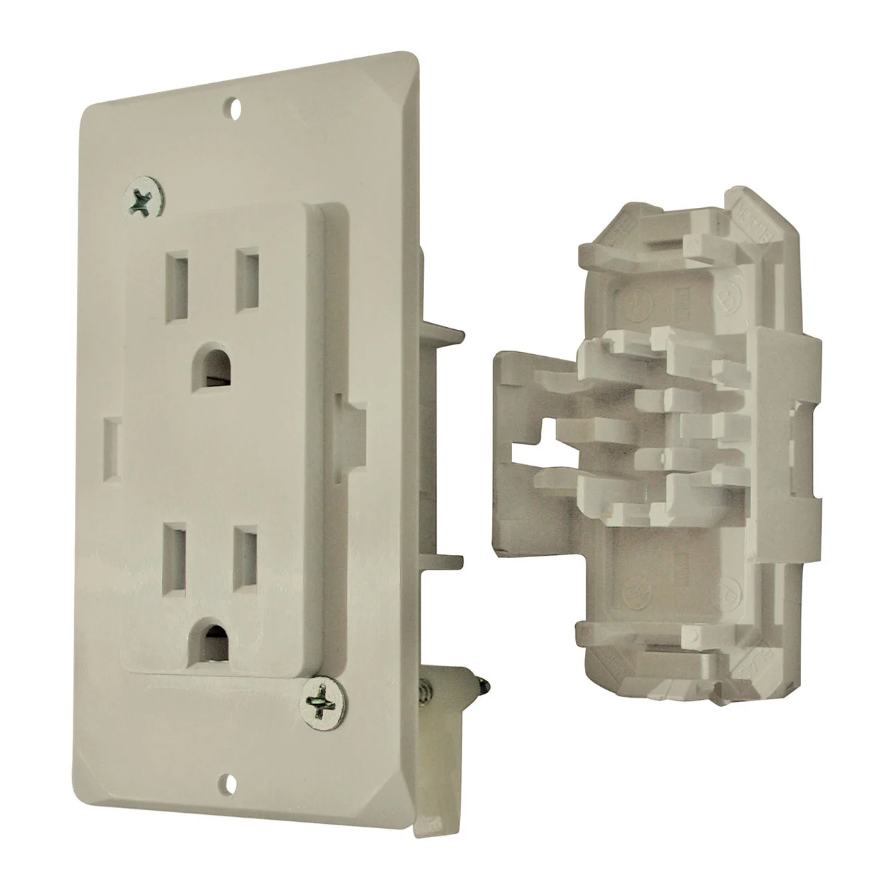 Diamond Group by Valterra DG15IVVP Decor Receptacle with Cover - 15A, 125V, Ivory - DG15IVVP