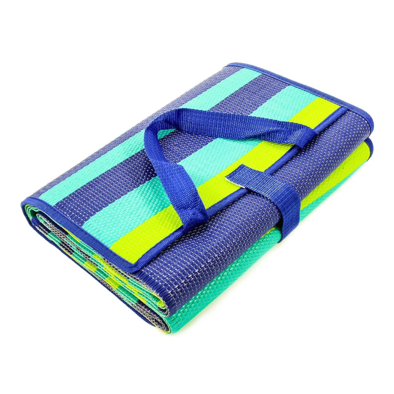 Camco 42806 Handy Mat 60" X 78" Outdoor Mat With Strap (Green/Turquoise) - 42806