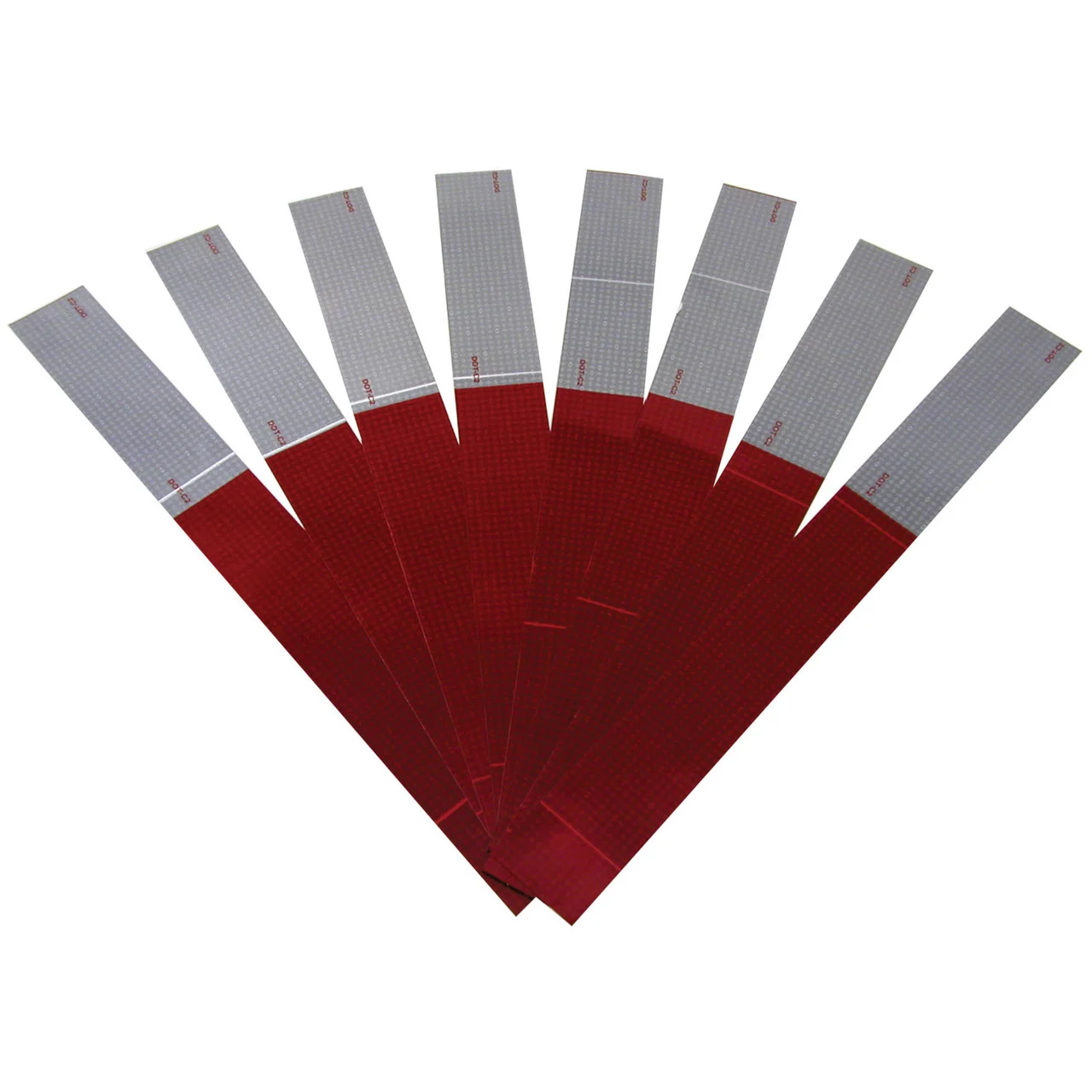 Peterson 465K Reflective Marking Tape Strip - 2" Red/White 8-Strip Kit - 465K