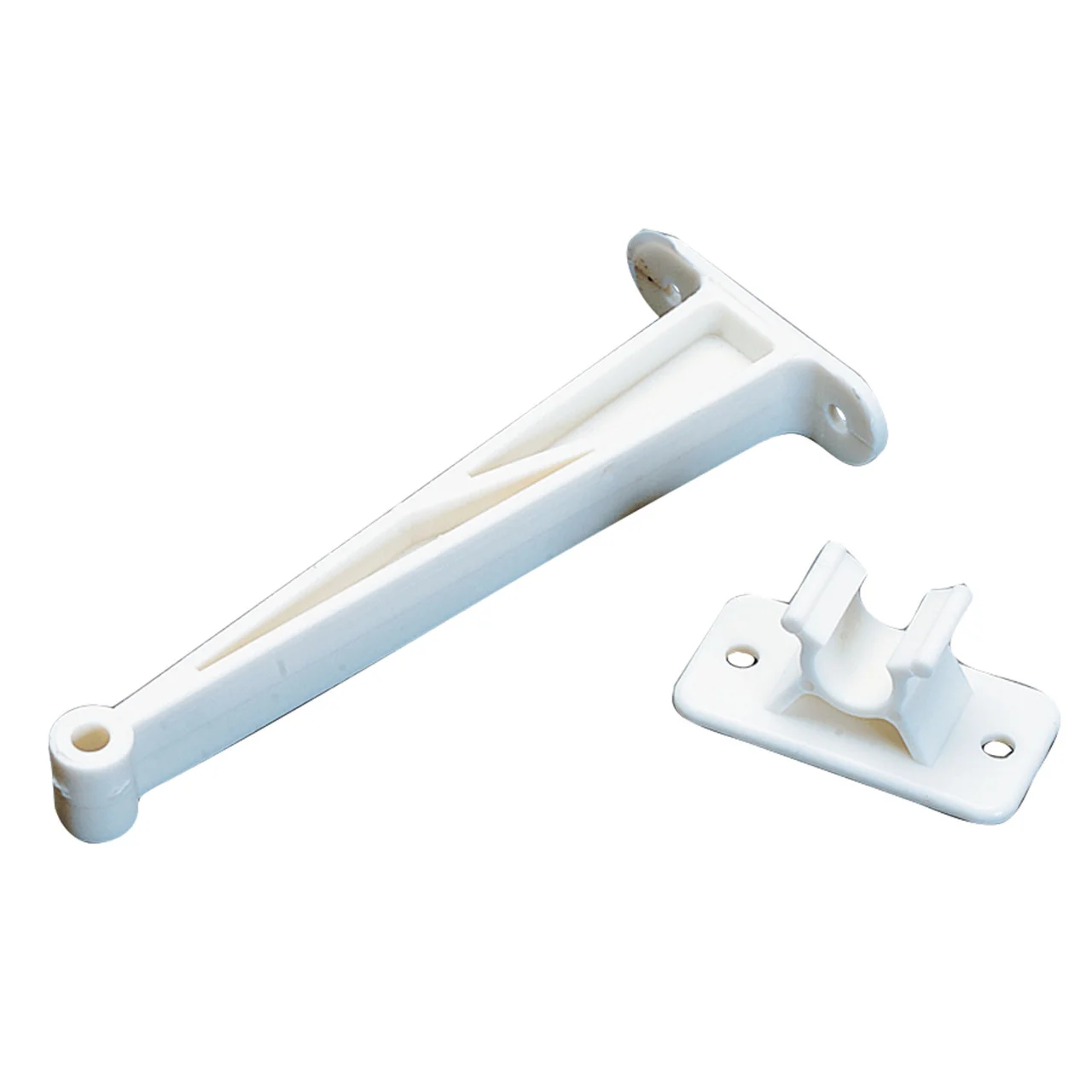 AP Products 013-087W Plastic Door Holdback - 5-1/2", Polar White - 013-087W