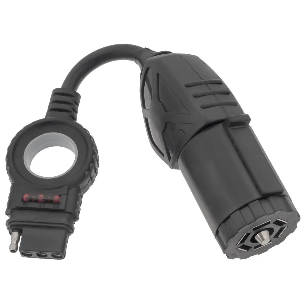 Pollak 7wb-116qcv 7-blade Ergonomic Vehicle To 4-way Flat Trailer Adapter With Led Tester - 7WB-116QCV
