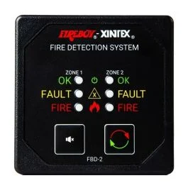 Fireboy-Xintex Two Zone Detection & Alarm Panel - 2-5/8" Display - 12/24v Dc