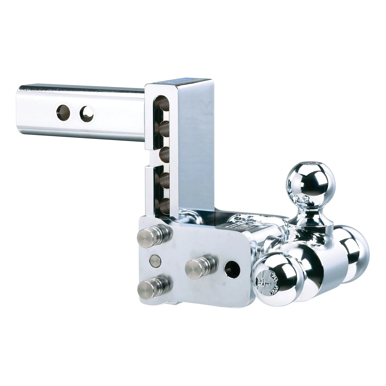 B&W Trailer Hitches TS10049C Tow and Stow Adjustable Ball Mount - 1-7/8", 2" & 2-5/16" Ball, 7" Drop, 7.5" Rise, Chrome - TS10049C