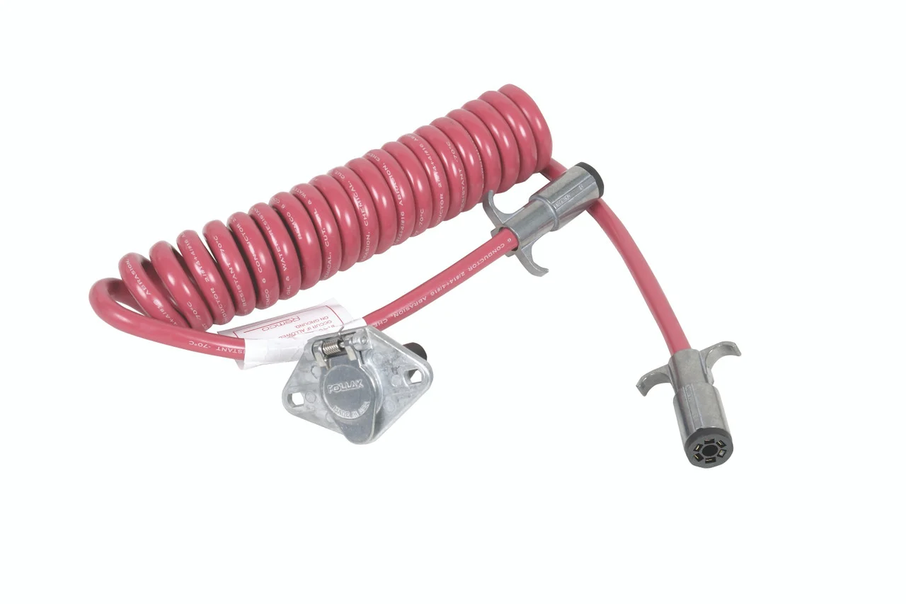 Demco 9523054 7-way To 6-way Flex Coiled Lighting Cable - 9523054