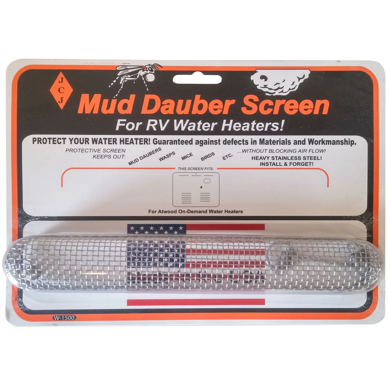 JCJ W-1500 Mud Dauber Screen for RV Water Heaters - Atwood RV On-Demand Water Heater - W-1500
