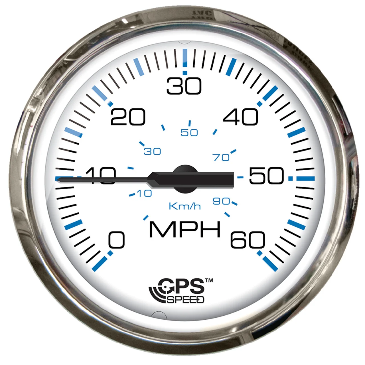 Faria 33850 Chesapeake Stainless Steel Tachometer (7000 RPM) with SystemCheck Indicator (Johnson/Evinrude Outboard) Gas - 4", White - 33850