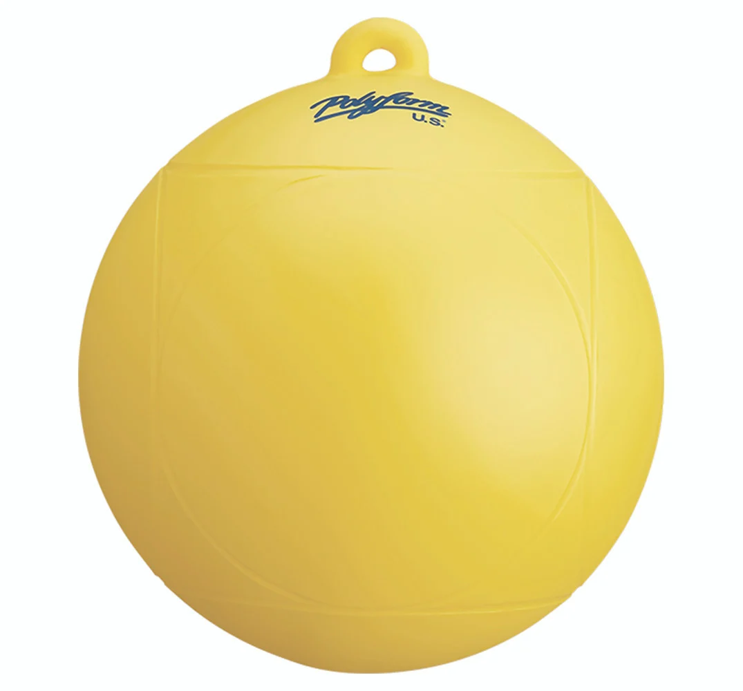 Polyform WS-1 YELLOW 15 PACK WS Series Water Ski Buoy - 8" x 8.5", Yellow, 15-Pack - WS-1 YELLOW 15 PACK