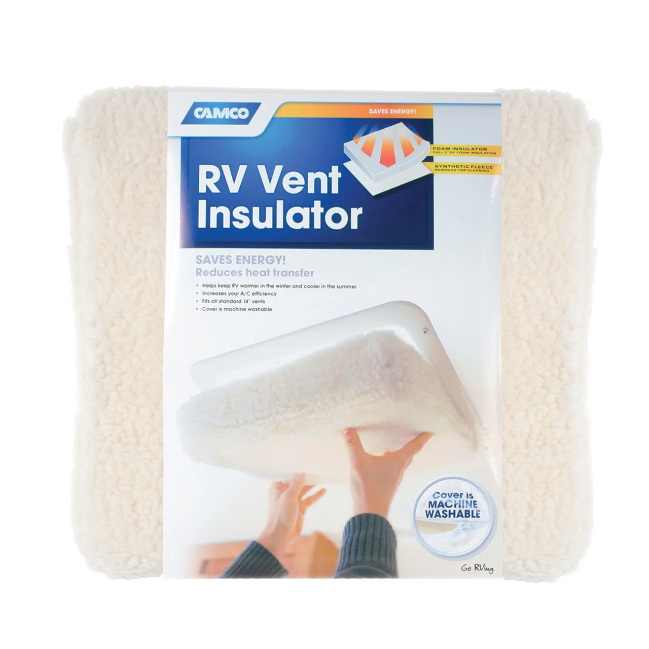 Camco 45195 Sunshield RV Vent Insulator - Without Reflective Side - 45195