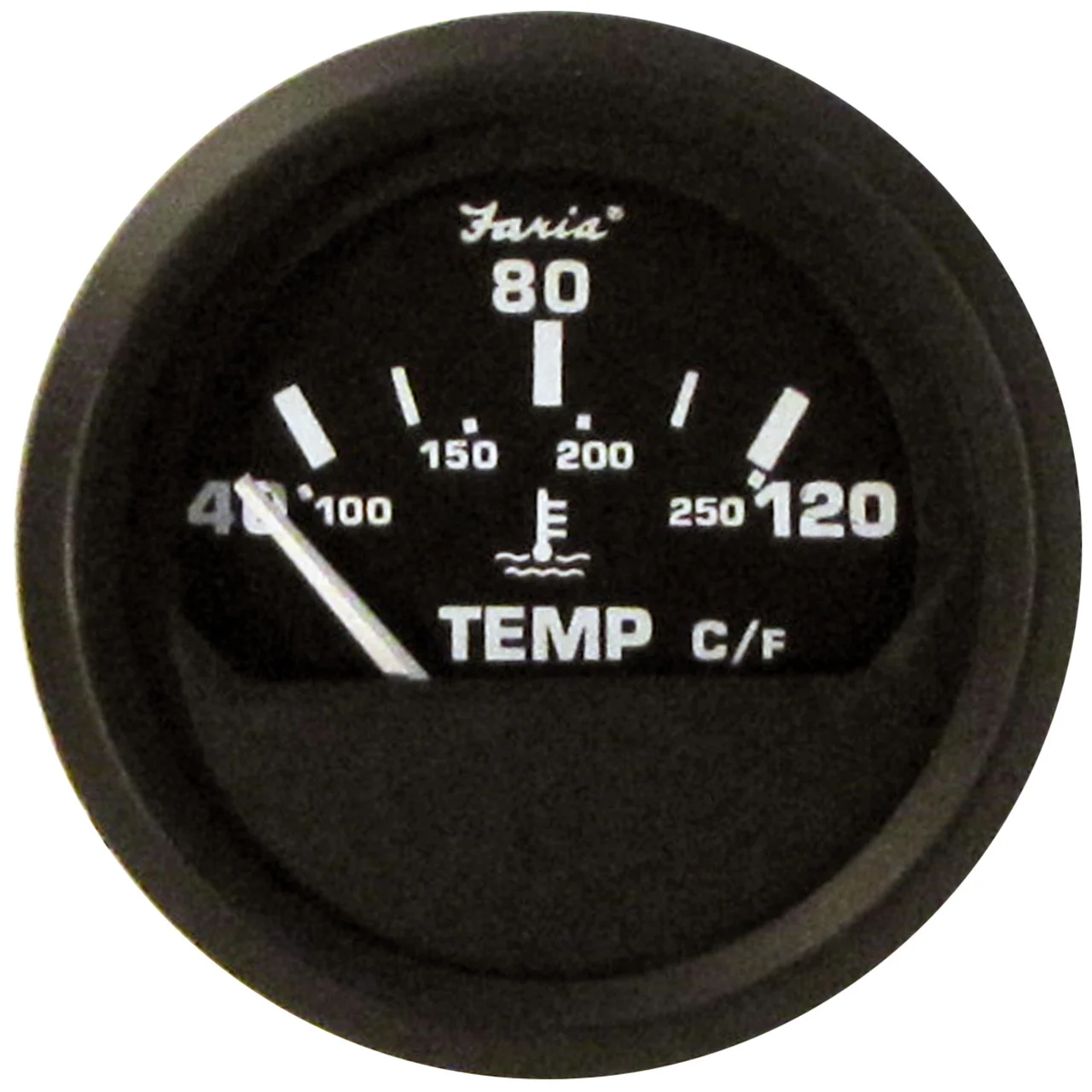 Faria 12814 Euro Water Temperature Gauge 40-120C (Metric) - 2" - 12814