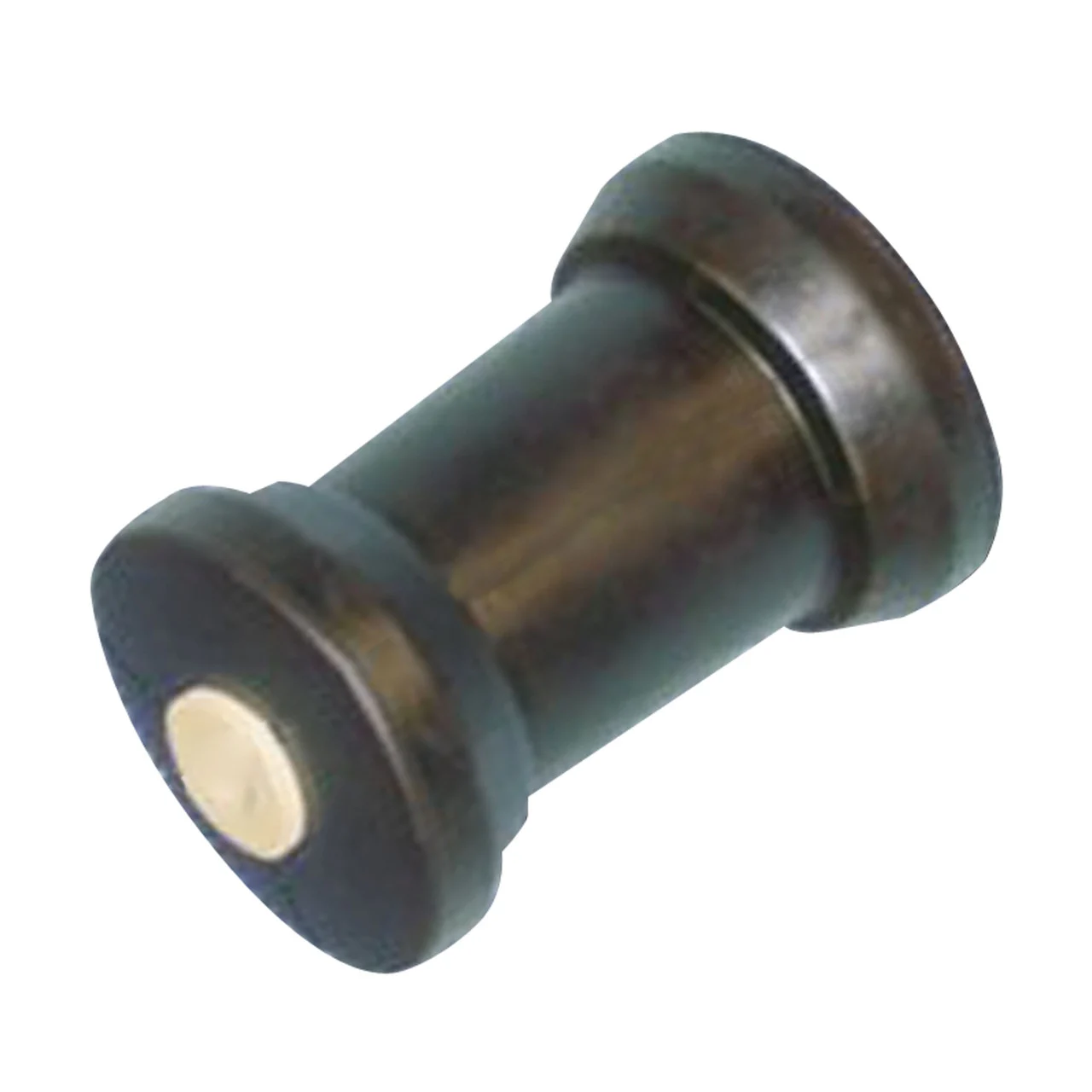 C.H. Yates 5244-105EC Black Rubber Super Heavy Duty 'V' Keel Roller - 5 in. x 0.625 in. - 5244-105EC